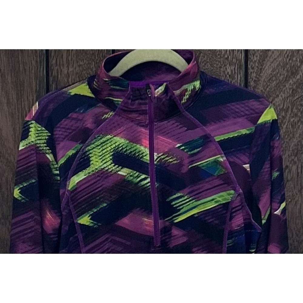 XERSION Women's Jacket Activewear Medium 1/4 Zip Thumbholes Multicolor EUC - Picture 2 of 7